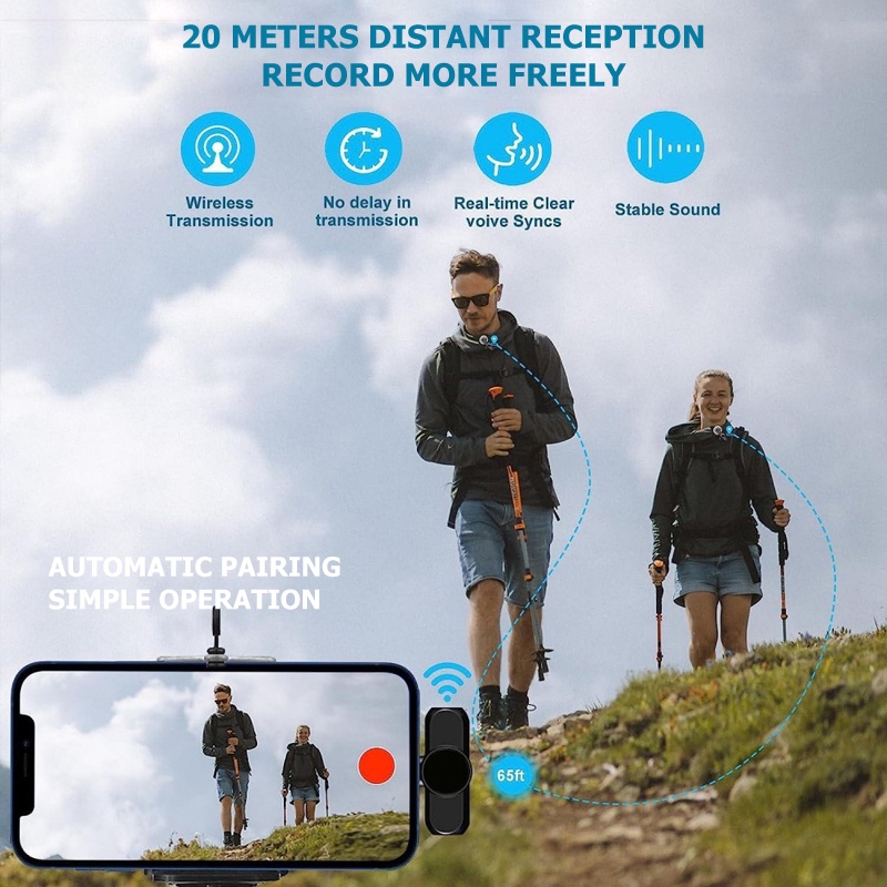 Micro Không Dây Cho IPhone IPad Micro Không Dây để Quay Video Trò Chơi Phỏng Vấn Phát Trực Tiếp