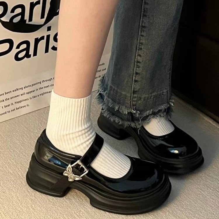 GG Giày búp bê giày nữ 2023 NEW Mùa hè Vintage England phong cách thiết lập Mary Jane đơn giày23073159