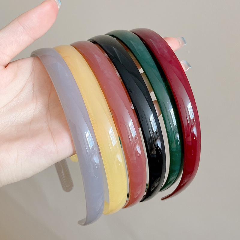 Băng Đô Cài Tóc Bằng Acrylic Màu Thạch Thời Trang Mùa Hè 2023