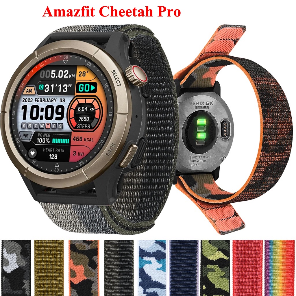 Dây Đeo Nylon 22mm Có Thể Điều Chỉnh Dành Cho Đồng Hồ Thông Minh Amazfit Cheetah / Cheetah Pro
