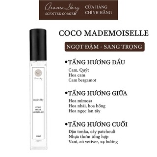 Tinh dầu nước hoa nữ coco mademoiselle edp aroma story 2ml / 10ml ngọt ngào, nữ tính lưu hương 6-8 giờ