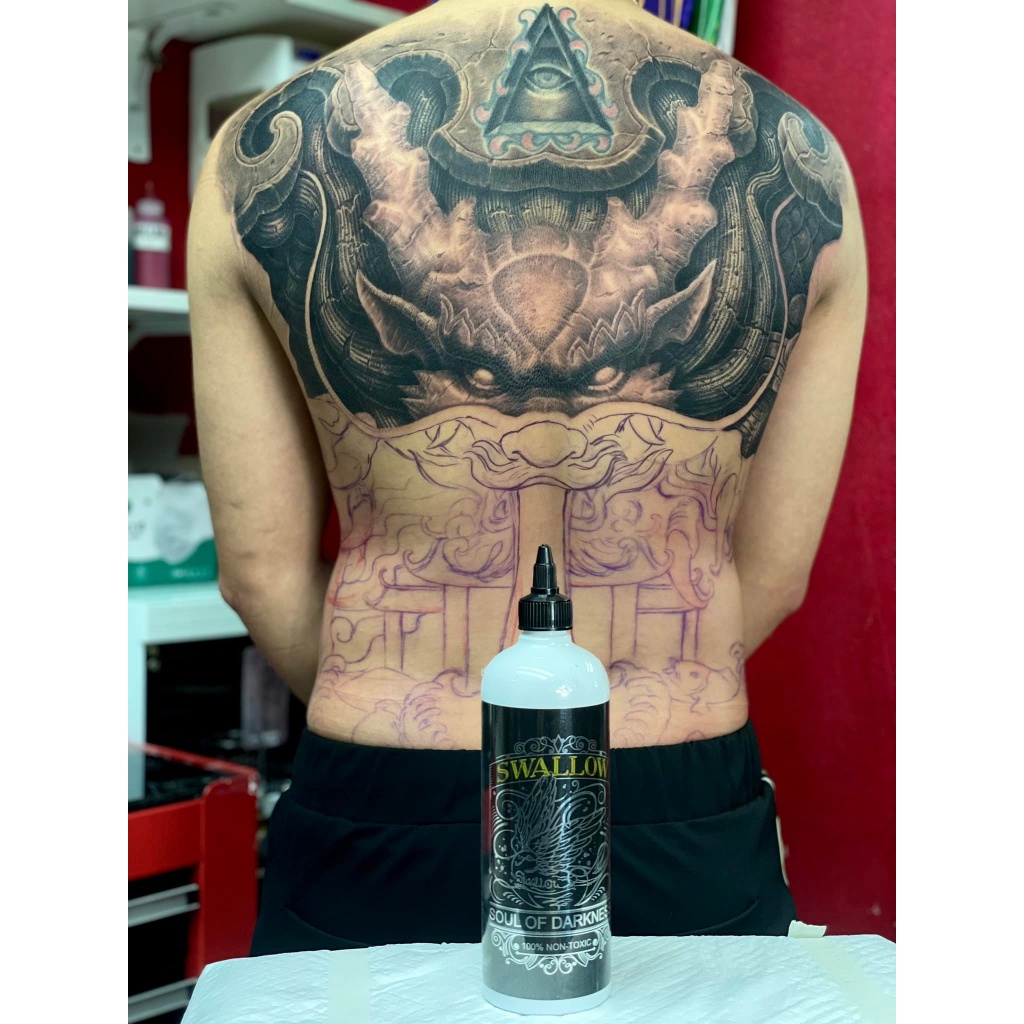 Nước pha mực Swallow Sơn Én ,nước pha đen xăm hình giúp tăng tông đen dễ bám mực -16oz - NHÍM DCPX
