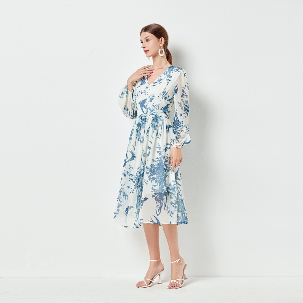 Đầm Maxi Phong Cách Retro 20237