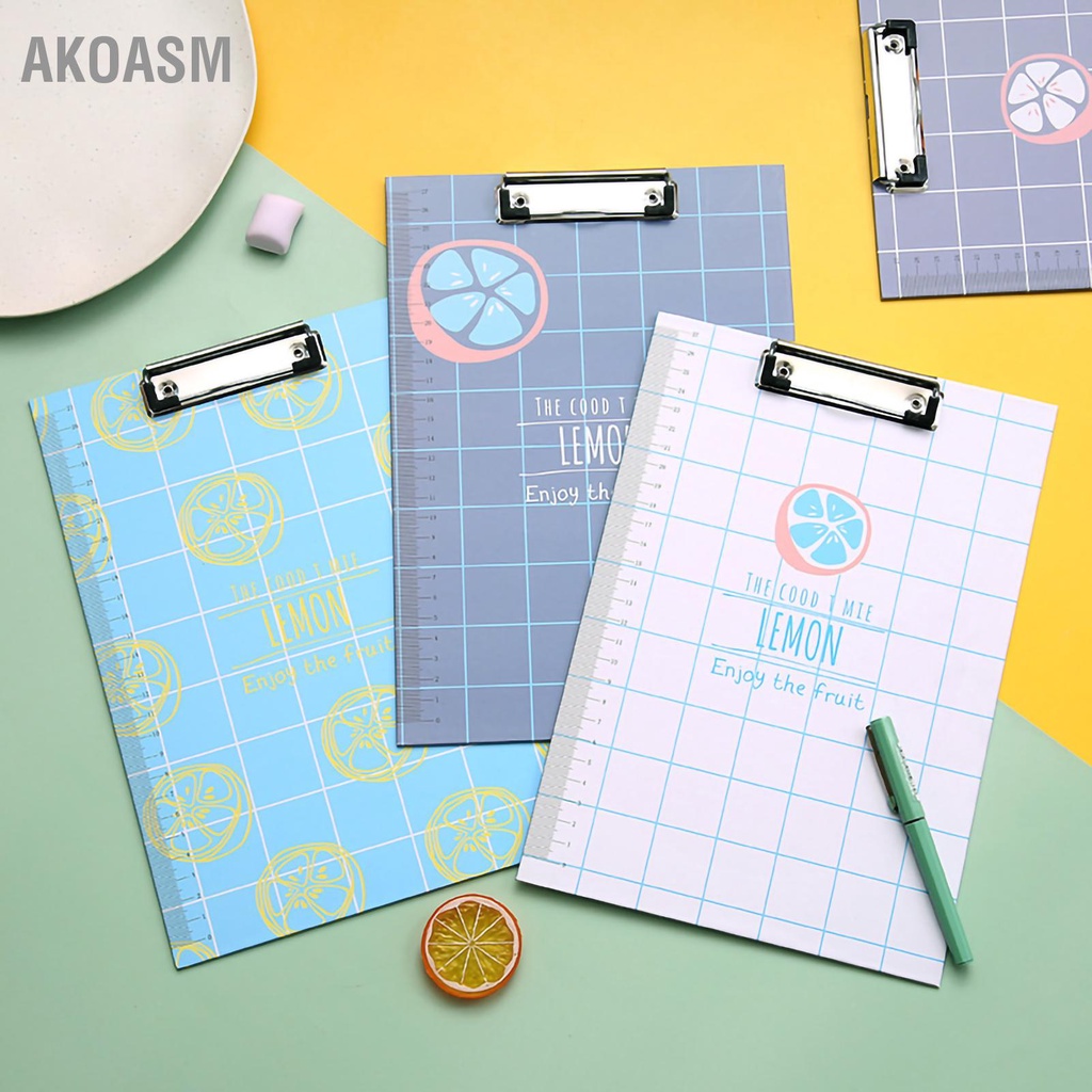 AKOASM Bảng tạm thư mục Mẫu hoạt hình dễ thương An toàn Không mùi A4 Thư Kẹp bảng Đồ dùng học tập văn phòng