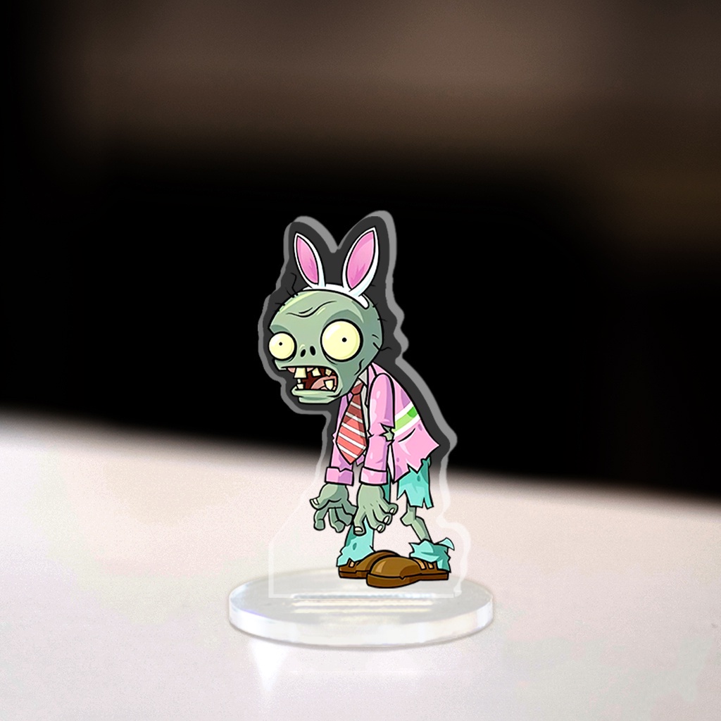 Mô hình Mini Plants vs Zombies Captain Deadbeard Torchwood Standee Chibi game trang trí góc học tập cao 3,5cm