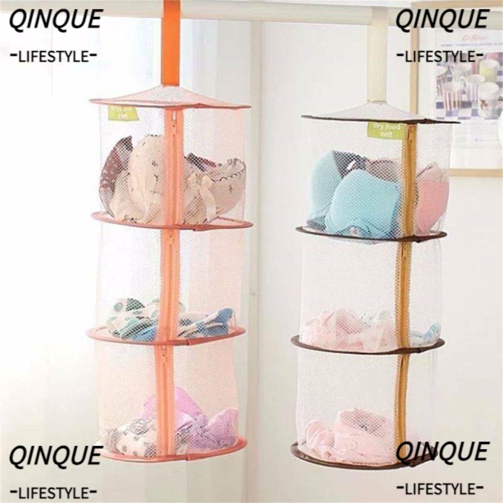 Túi Lưới Treo Đựng Đồ 3 Tầng Hình Trụ Sắp Xếp Gọn Gàng Cho Nhà Tắm / Phòng Ngủ