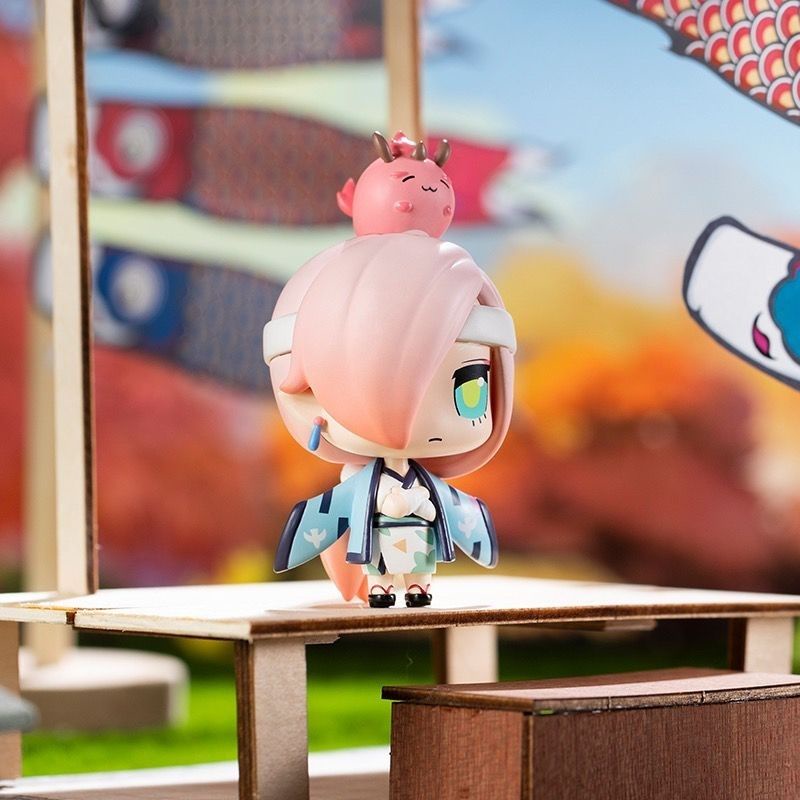 Hàng Có Sẵn Mô Hình Đồ Chơi Nhân Vật Onmyoji Device Road Amusement Bomb Thứ ba Vui Nhộn Phiên Bản Q Trò Chơi Mystery Box Không biết Lửa Quà Tặng Trang