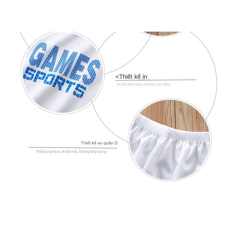 Bộ đồ thể thao quần áo trẻ em mới tay áo ngắn quần short phiên bản Hàn Quốc bộ đồ thể thao quần áo khô nhanh