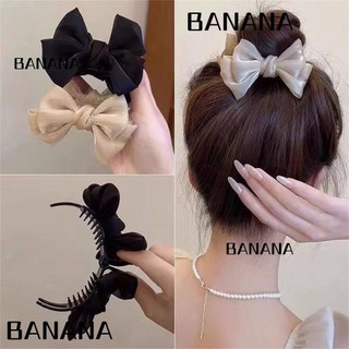 Banana1 hair claws satin bow-knot barrette hair clip