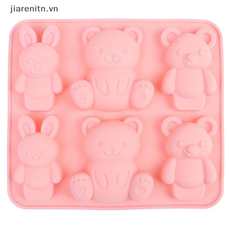 Khuôn Silicon Làm Socola Hình Gấu Hoạt Hình Dễ Thương