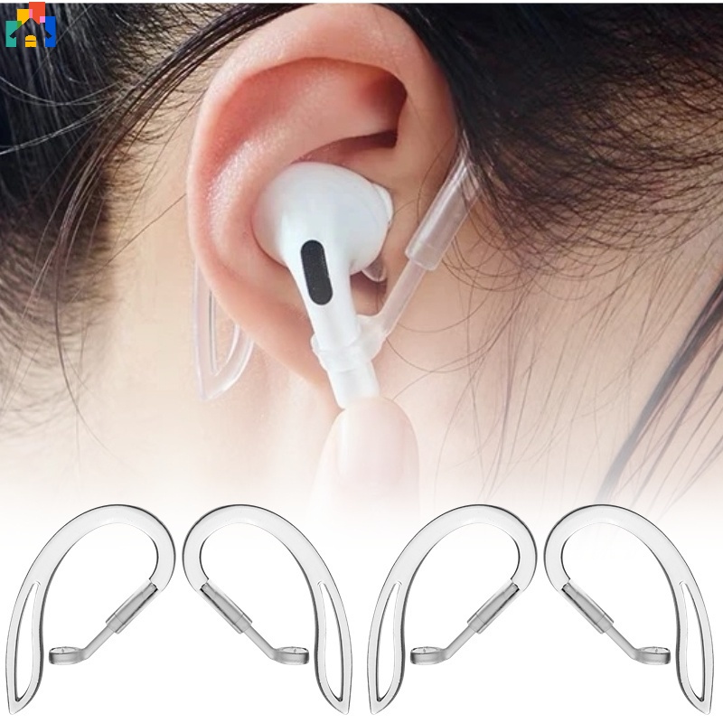 Móc Kẹp Tai Nghe Bluetooth Airpods1 / 2 Bằng Silicon Mềm Trong Suốt Tiện Dụng