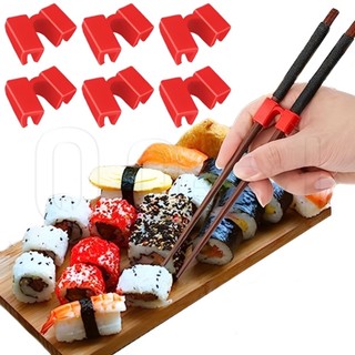 Đũa tập ăn / đũa ngón tay nhiều màu có thể tái sử dụng cho trẻ em / người lớn mới bắt đầu