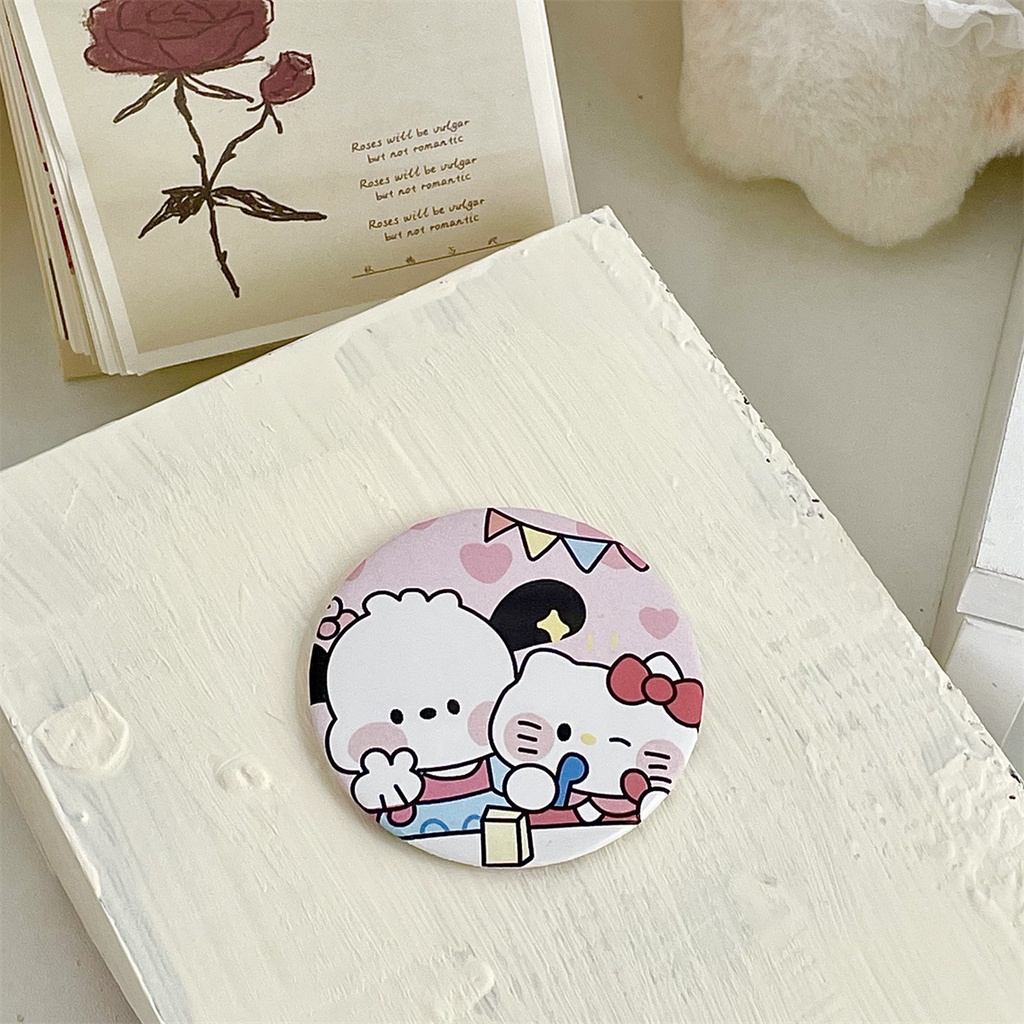 SANRIO Gương Trang Điểm Nhỏ Gọn Hình Kuromi Melody Cinnamoroll Dễ Thương H0299