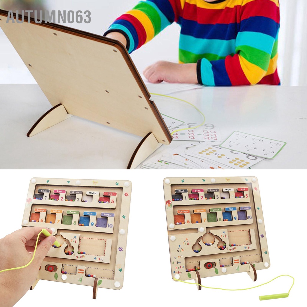 BẢNG GỖ MONTESSORI PHÂN BIỆT MÀU SẮC VÀ SỐ ĐẾM CHO BÉ Autumn063