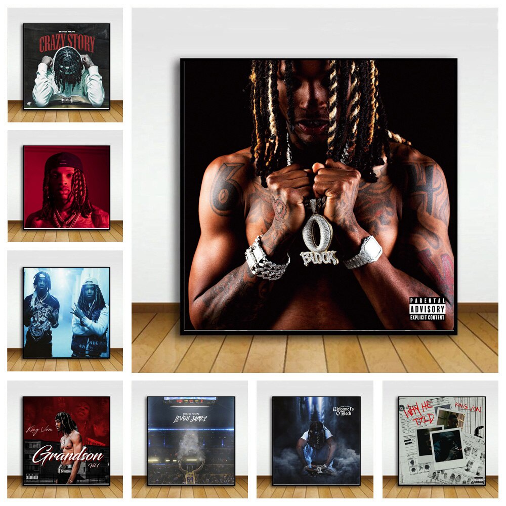 King Poster Von Chào Mừng Đến Với O & 39; Block Art Hip Hop Album Nhạc Bìa Poster In Hình Nghệ Thuật