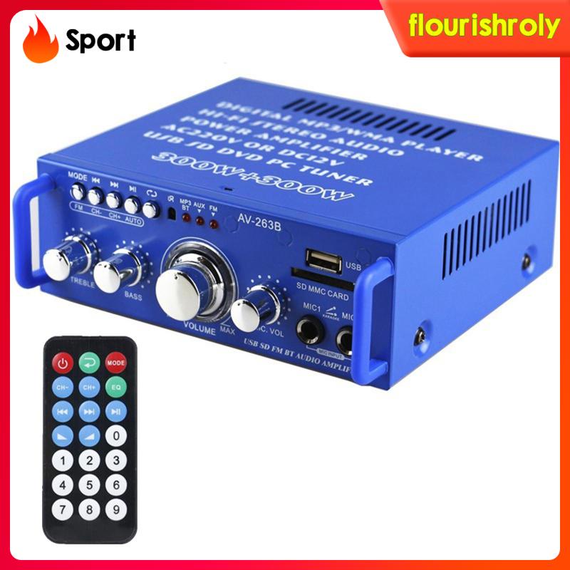 Bộ Khuếch Đại Âm Thanh HIFI 600W Mini Bluetooth 5.0 Kèm Điều Khiển Từ Xa