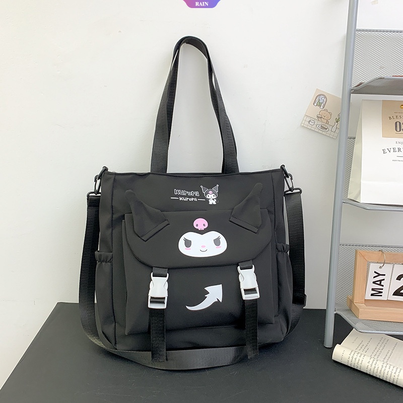 Sanrio Túi Đeo Chéo Nylon In Họa Tiết Hoạt Hình Kuromi Đáng Yêu Dành Cho Nữ
