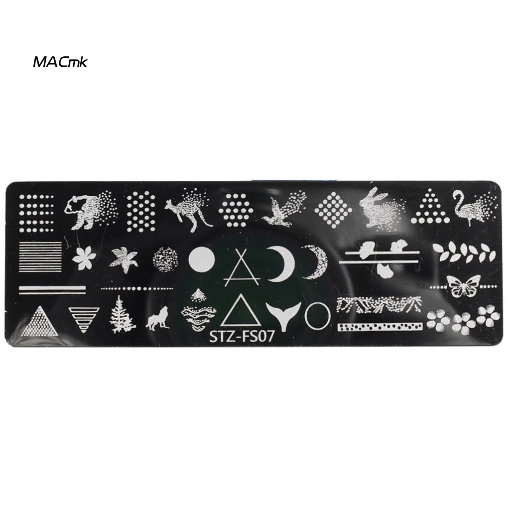 Đĩa In Hình Móng Tay Mini Bằng Thép Không Gỉ Nhiều Họa Tiết Cho Nữ