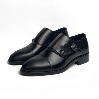 Giày tây nam Double Monk Strap Black da bò cao cấp chính hãng giá rẻ nhất uy tín chất lượng tốt