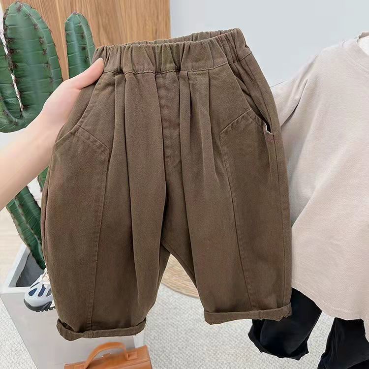 Quần Yếm Cotton Dệt Kim Phong Cách Retro Mẫu Mới 2023 Thời Trang Mùa Thu Cho Bé