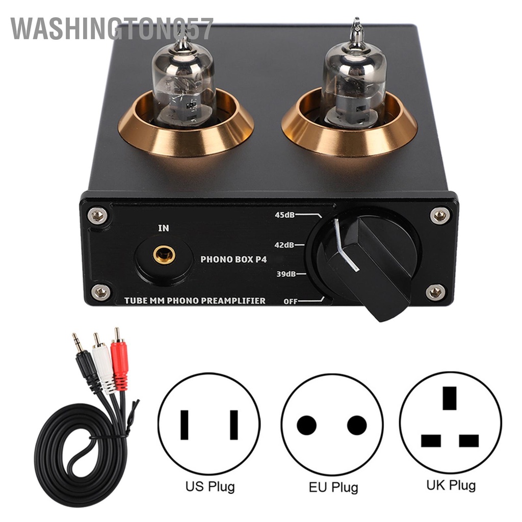 Có thể bán buôn Bộ khuếch đại phono MM 110-240V RCA mạ vàng washington057 Hàng giao ngay