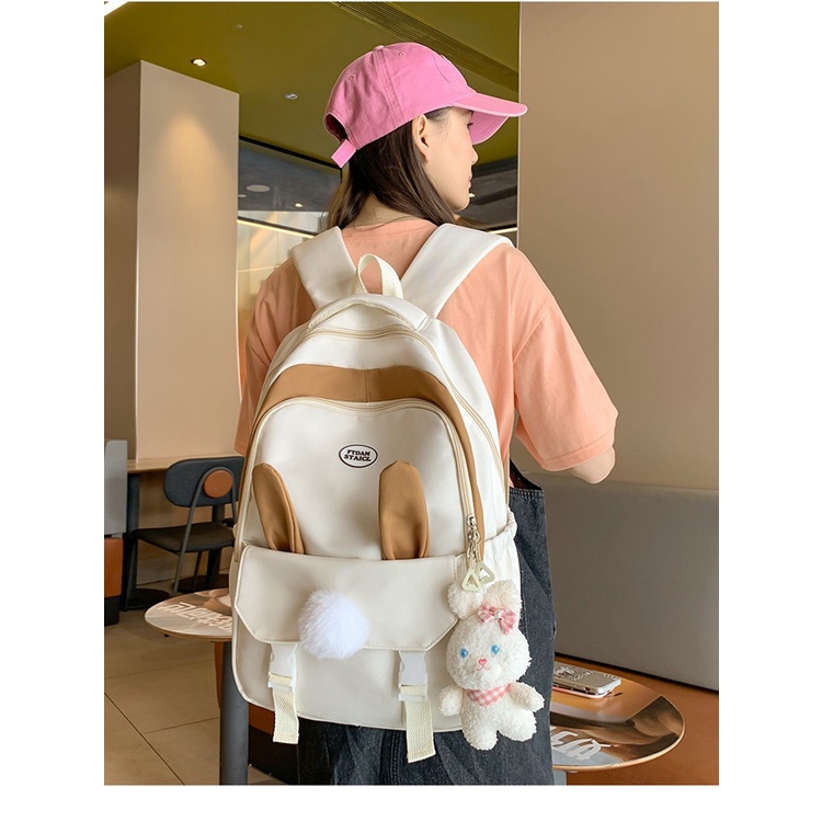 Balo Tai Thỏ Dễ Thương Phong Cách Hàn Quốc