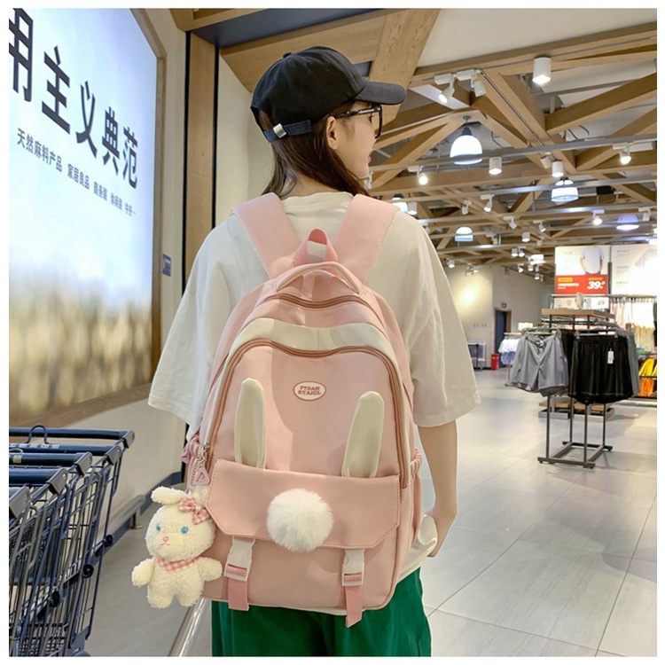 Balo Tai Thỏ Dễ Thương Phong Cách Hàn Quốc