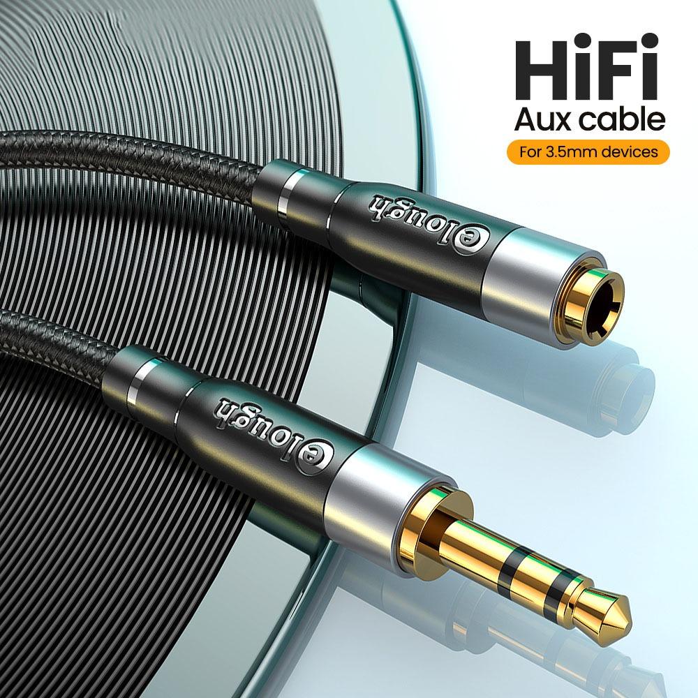 Lanfy Dây Cáp Âm Thanh Nối Dài 3.5mm 2 Vòng Cổng 3.5mm Tương Thích Với jack Cắm aux