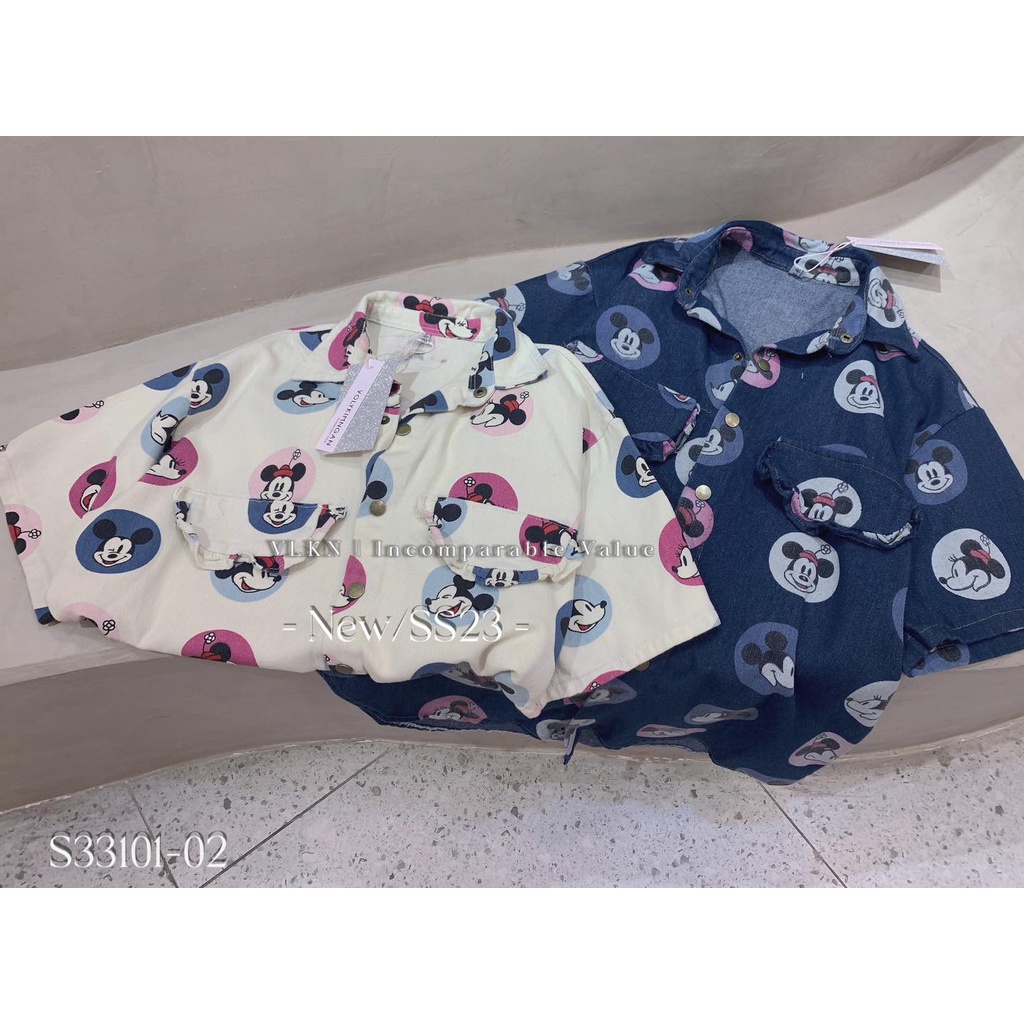 Set chấm bi mic.key viền bèo