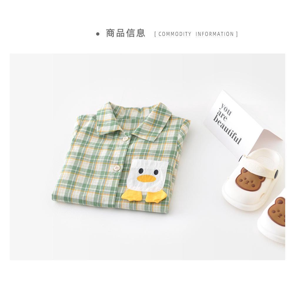 Bộ Áo Liền Quần Họa Tiết Caro Dễ Thương Dành Cho Bé Trai