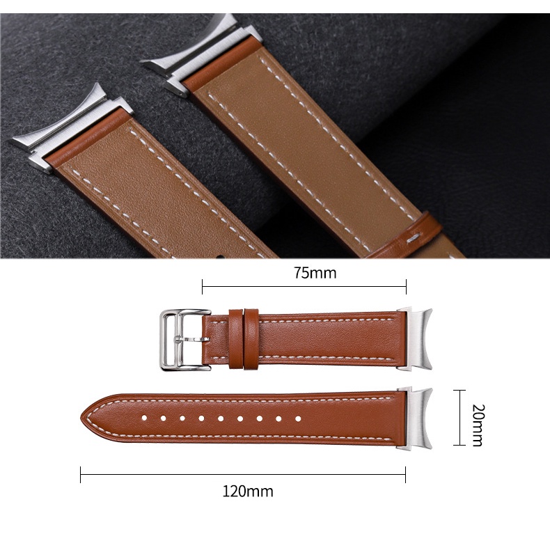 Dây Đeo Bằng Da Thật Cho Đồng Hồ Thông Minh Samsung Galaxy Watch 6 Classic 47mm 43mm 44mm 4 5 Pro