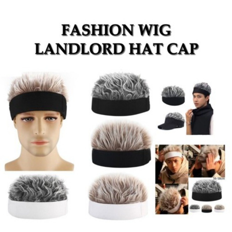 Mũ Lưỡi Trai Gắn Tóc Giả Thời Trang hip hop Cho Nam