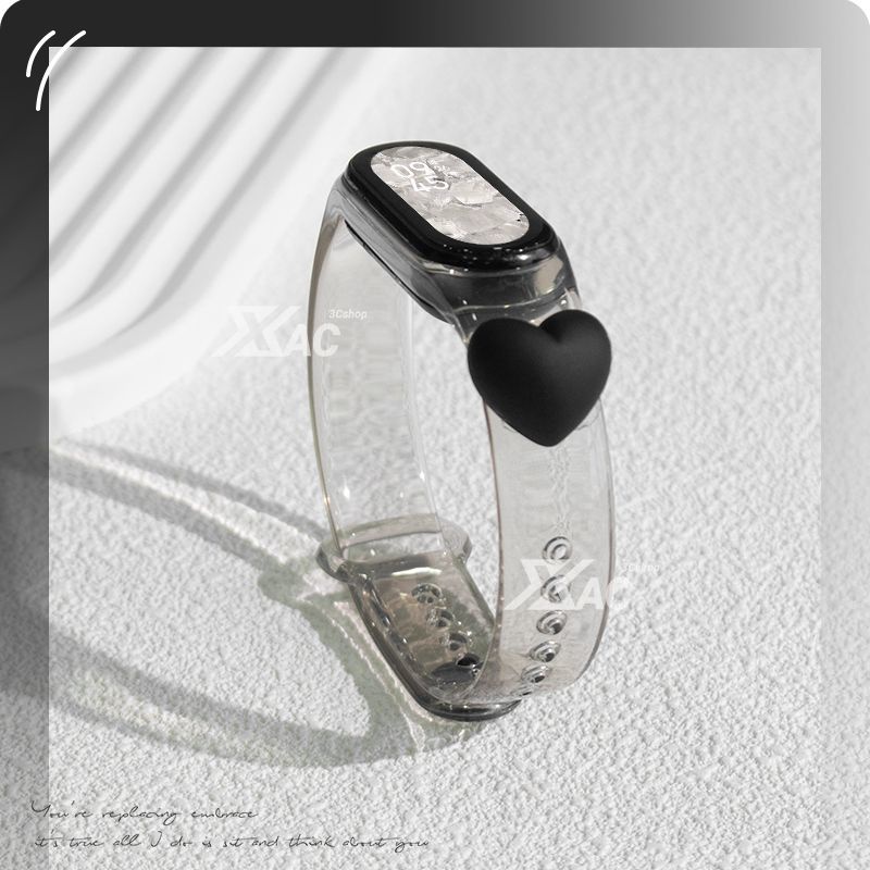 Dây Đeo Cổ Tay Bằng Silicon Màu Hồng Cho Xiaomi Mi Band 8 3 4 5 6 7 8 5 6 7 6 3 4 5 6 7 8 7