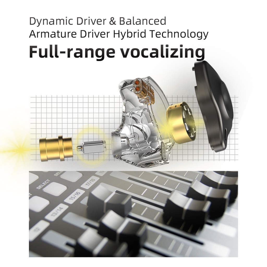 Tai Nghe Nhét Tai SGOR Adonis 1DD + 1BA Âm Thanh Siêu Trầm Chất Lượng Cao