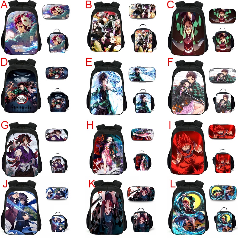 Dễ Thương Ba Lô Anime Demon Slayer Đi Học In Hình Nhân Vật Slayer Kimetsu no Yaiba Đáng Yêu