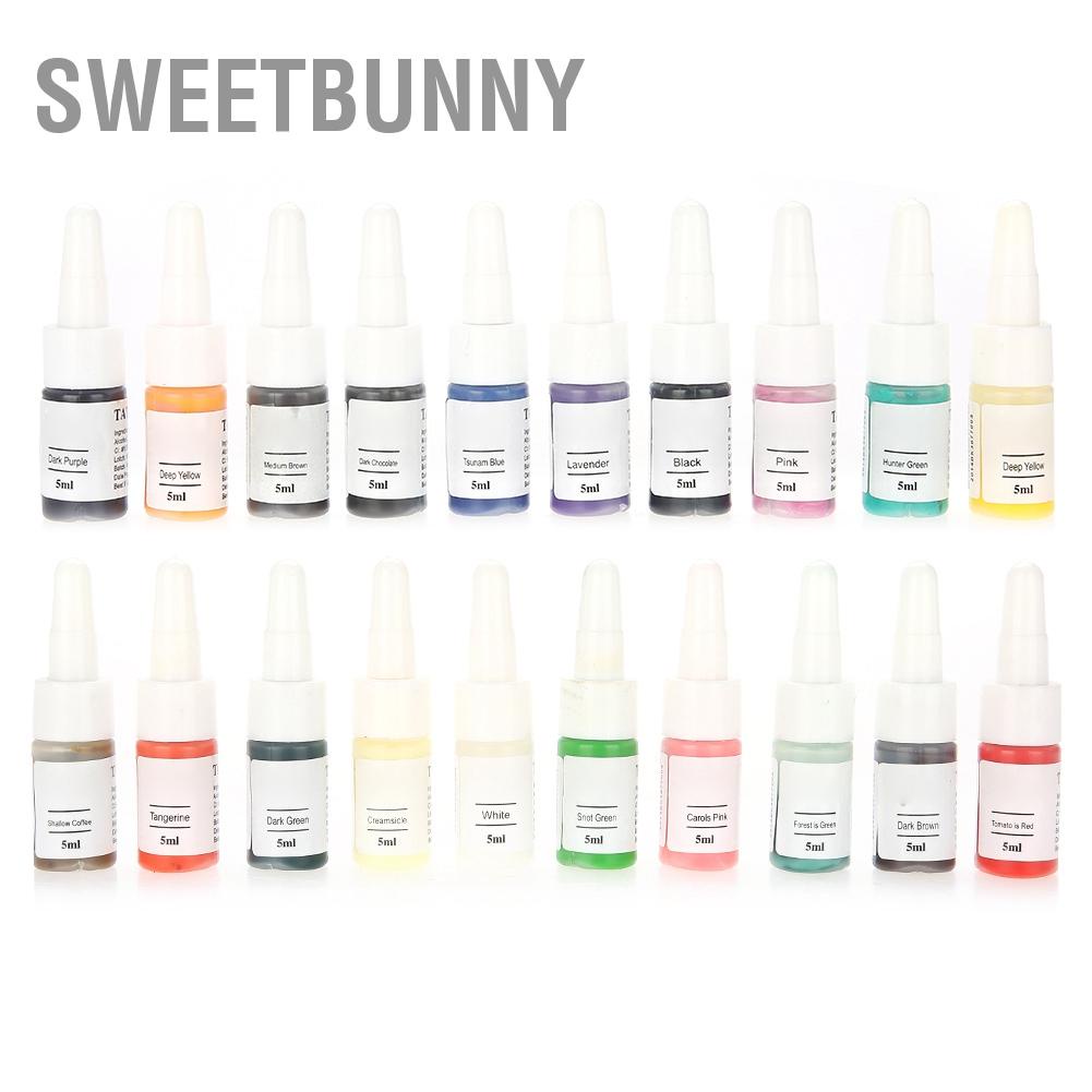 SweetBunny Chai 5Ml Thực Vật Tự Nhiên Mực Xăm Lâu Dài Cơ Thể Sơn Sắc Tố Bán Pernament Trang Điểm