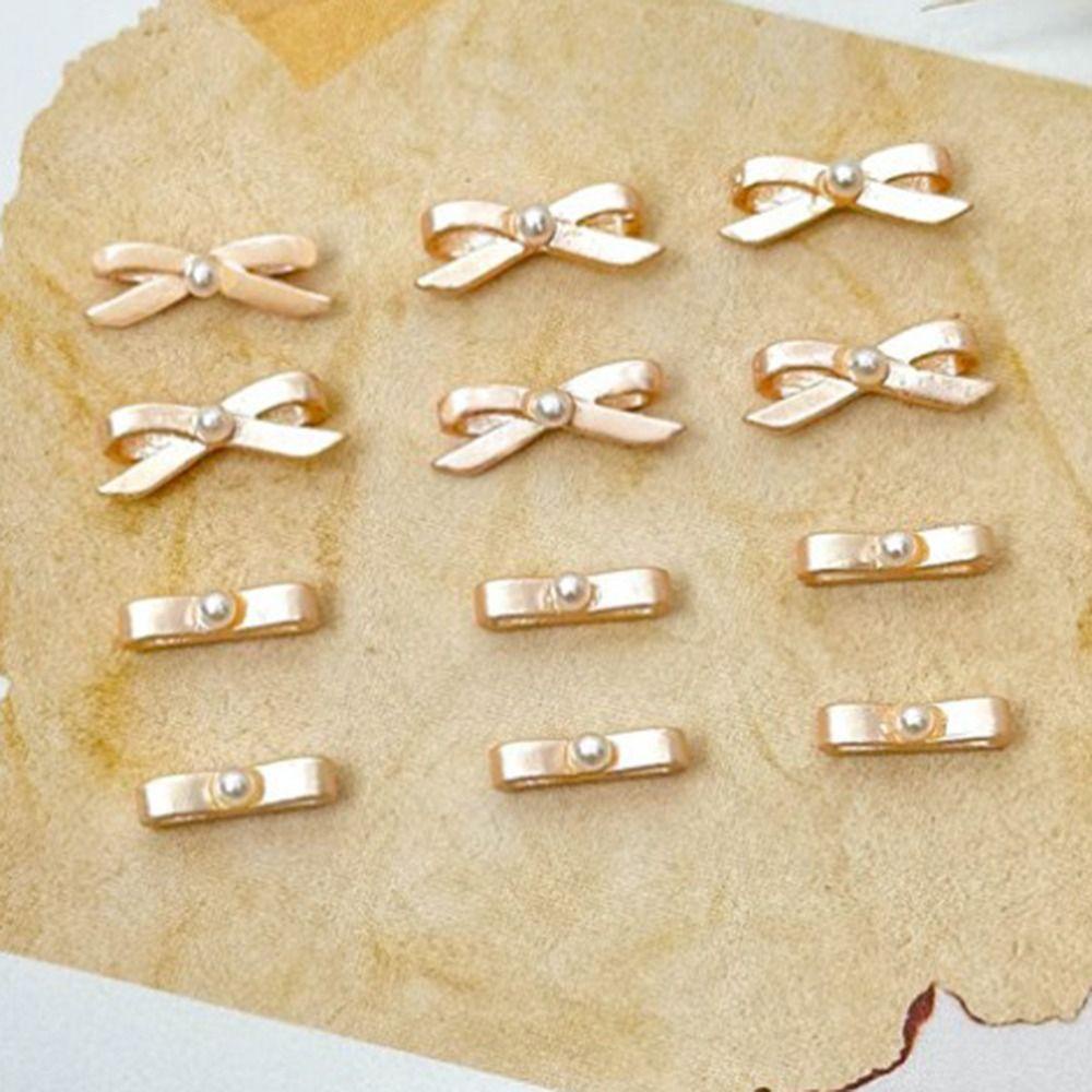 Cordellaub Set 10 Phụ Kiện Nơ Đính Đá 3d Trang Trí Móng Tay Nghệ Thuật Múa Ba Lê