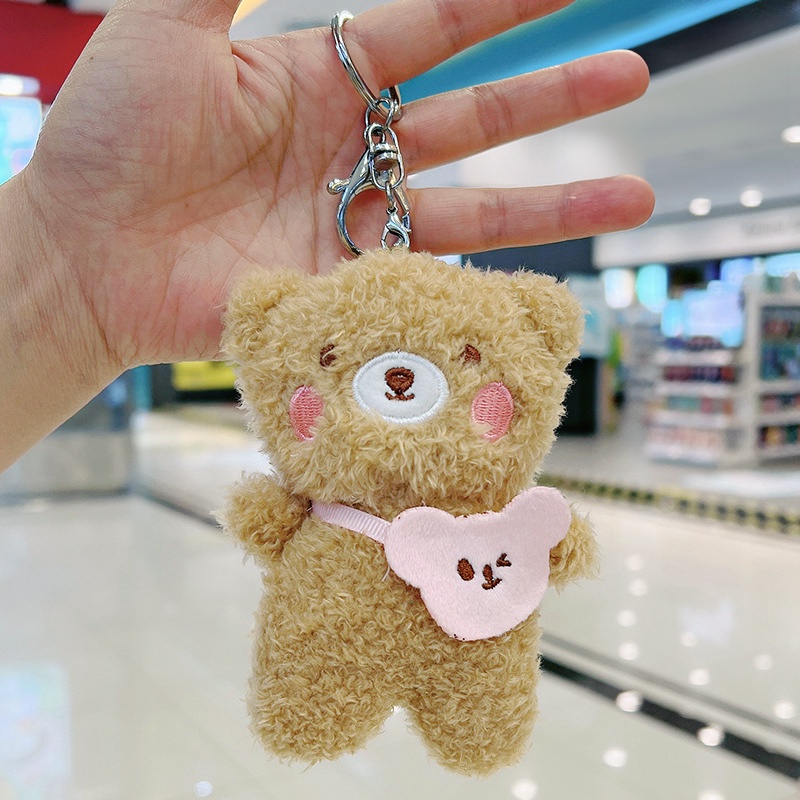 Móc khoá, móc cài balo hình gấu đeo túi OUYOUVN