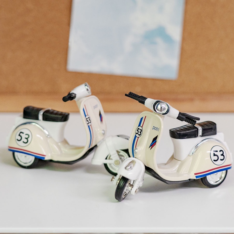Mô Hình Xe Mô Tô mini Bằng Kim Loại Cổ Điển Có Thanh Trượt Lưng