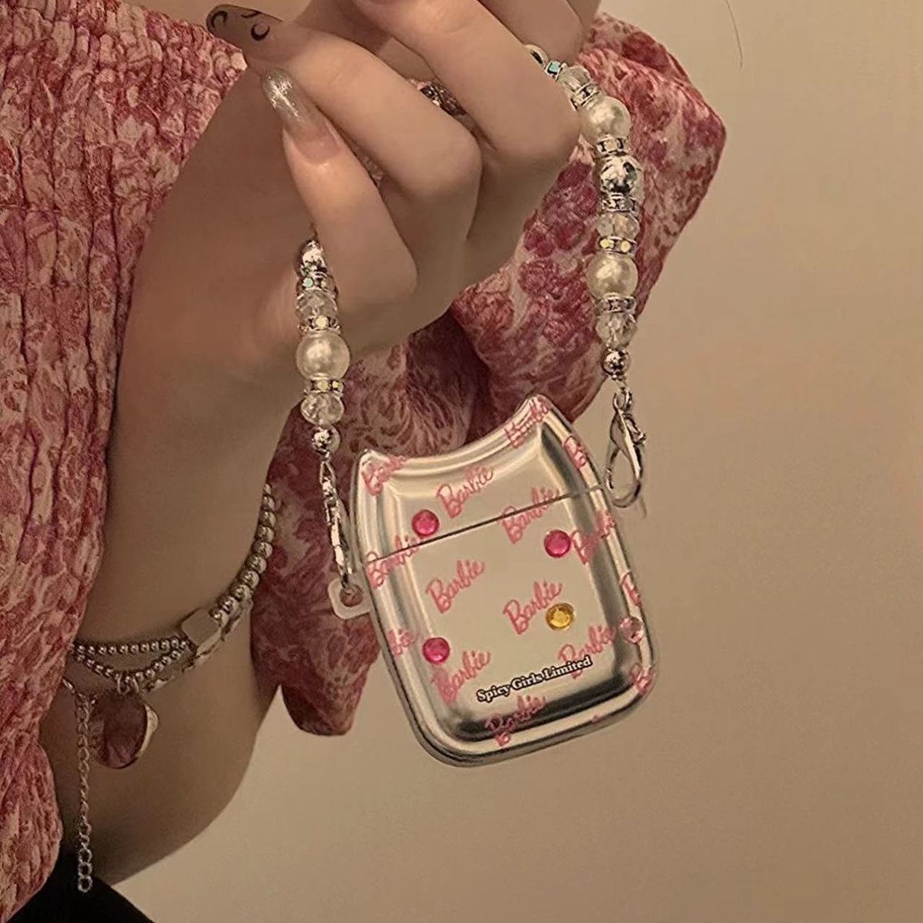 Vỏ Bảo Vệ Hộp Sạc Tai Nghe Airpods3 Airpodspro2 Generation Pro Không Dây Đính Ngọc Trai Họa Tiết Chữ Tiếng Anh Phong Cách Hàn Quốc Ins