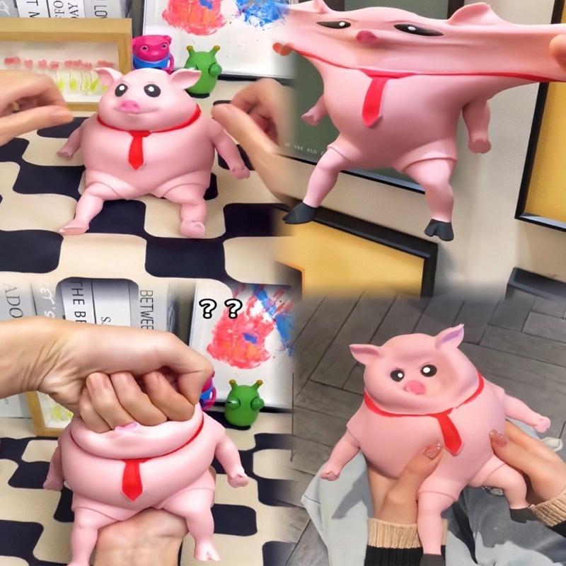 Đồ Chơi Nắn Bóp Đàn Hồi Giảm Stress Hình Chú Heo 3D