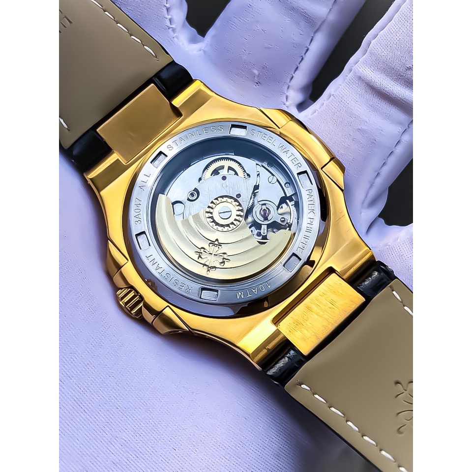 Đồng Hồ Nam Patek_Phi.lippe. 5711 Viền Đá CZ, Máy Cơ Automatic cao cấp