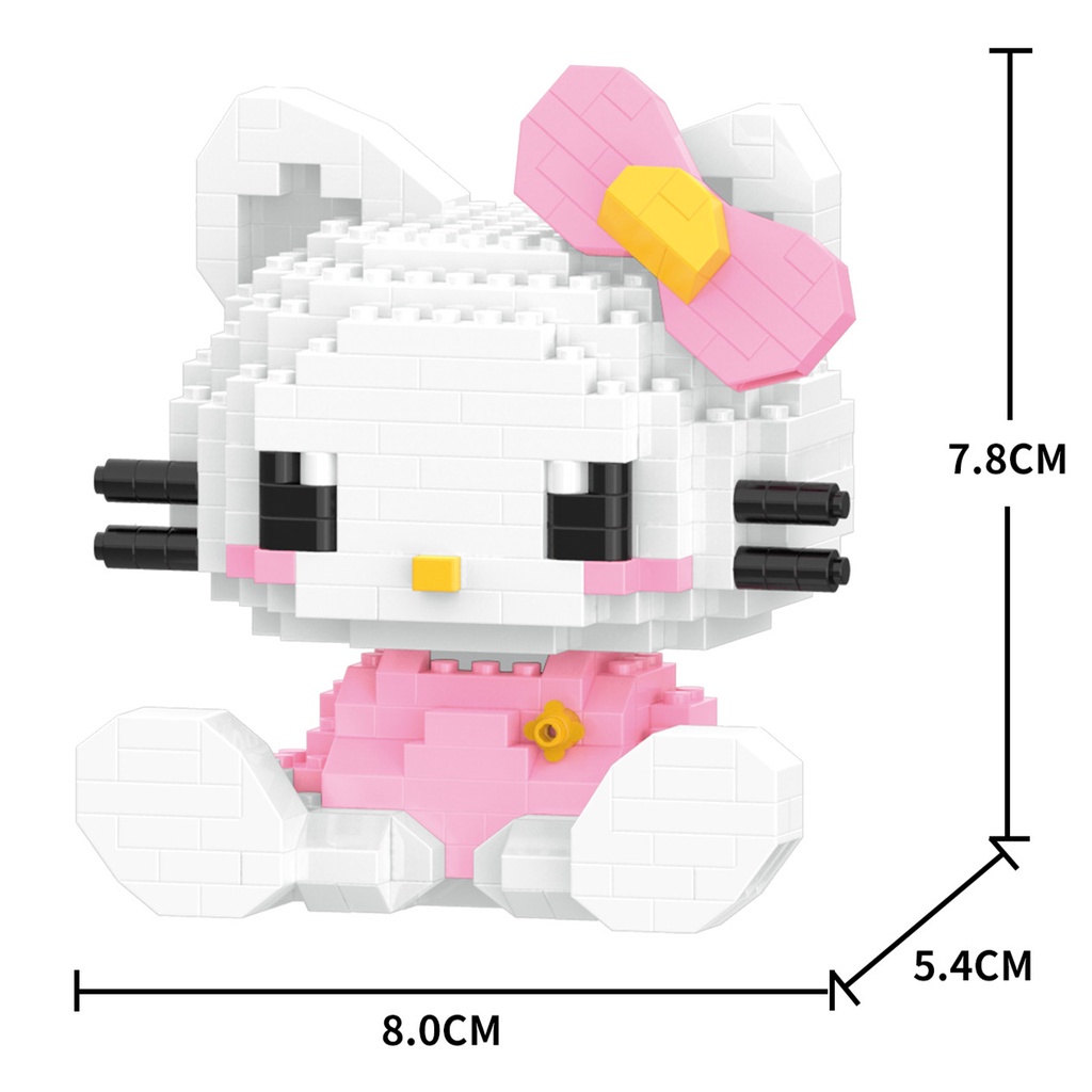Khối Lắp Ráp Hình KUROMI LEGO Mèo Và Chuột Hoạt Hình Dễ Thương