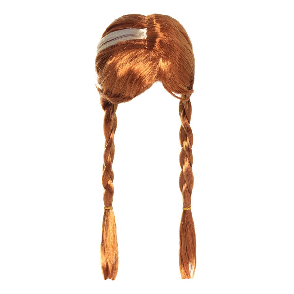 Disney frozen princess girls anna elsa cosplay wig kids little mermaid ariel red wig jasmine rapunzel belle phụ kiện tóc