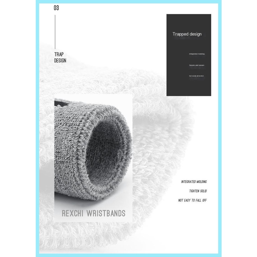 Băng Đeo Cổ Tay cotton Hai Mặt Thấm Hút Mồ Hôi Thoáng Khí Thoải Mái Và Nhanh Khô Thời Trang tdevn