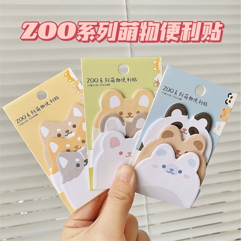 Hoạt Hình Vuông Post-it Note Miếng Dán Rách Miếng Dán Tin Nhắn Nhãn 45 Trang Văn Phòng Phẩm Ghi Nhớ Giấy Dán Ghi Chú -top3C01
