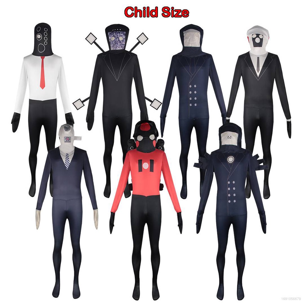 Star3 skibidi toilet child Áo liền quần gift for kids titan tv man speaker man minitor man camera man cosplay costume