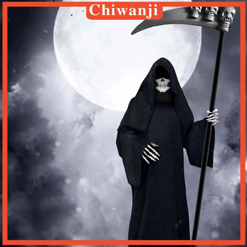 Trẻ em halloween grim reaper trang phục trùm đầu áo choàng đen cho chương trình cosplay