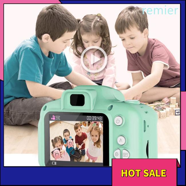 Re 2 inch màn hình hd có thể sạc được máy ảnh mini kỹ thuật số trẻ em phim hoạt hình đồ chơi máy ảnh dễ thương đạo cụ chụp ảnh ngoài trời cho trẻ em