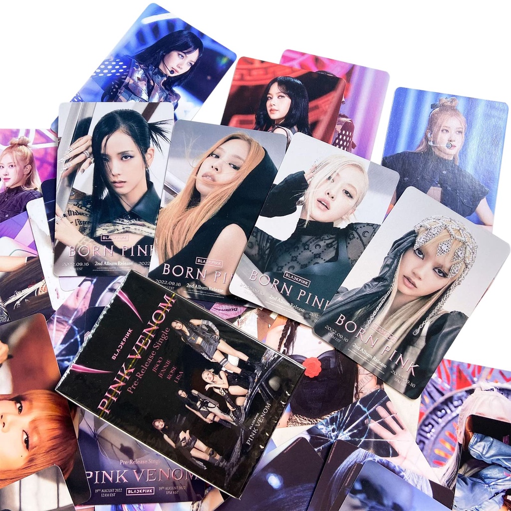 Set 55 Tấm Thẻ Hình lomo Nhóm Nhạc Hàn Quốc black pink